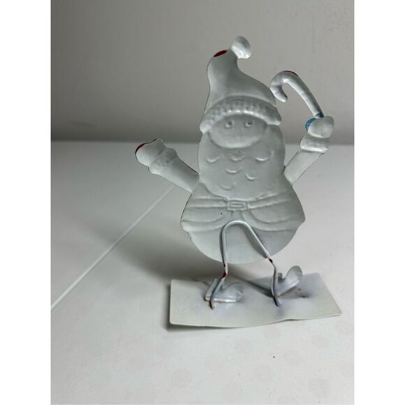 Rare Christmas Metal Character Festive Ornaments Santa - Picture 4 of 4